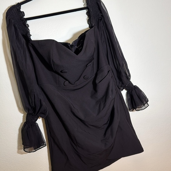 ASOS Curve Lavish Alice dress size 12 black - Picture 7 of 11